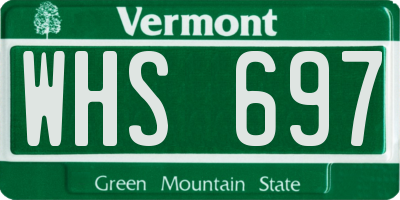 VT license plate WHS697