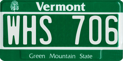 VT license plate WHS706