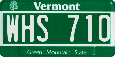 VT license plate WHS710
