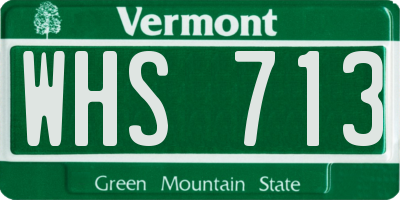 VT license plate WHS713