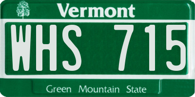 VT license plate WHS715