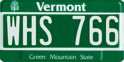 VT license plate WHS766