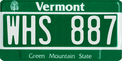 VT license plate WHS887