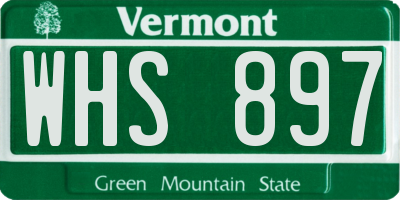 VT license plate WHS897