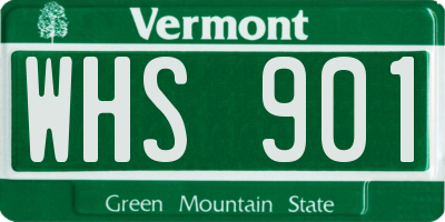 VT license plate WHS901