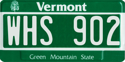 VT license plate WHS902