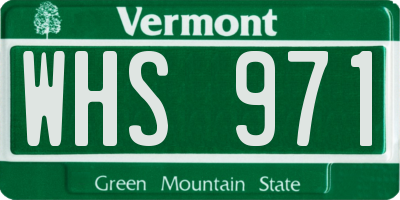 VT license plate WHS971