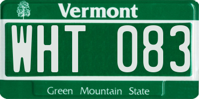 VT license plate WHT083