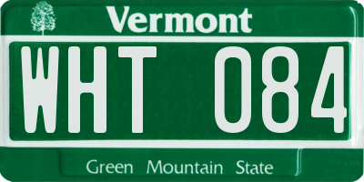 VT license plate WHT084
