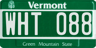 VT license plate WHT088