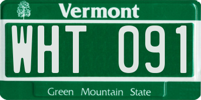 VT license plate WHT091