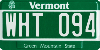 VT license plate WHT094