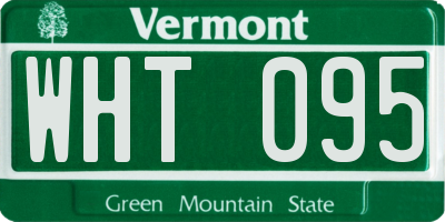 VT license plate WHT095
