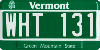 VT license plate WHT131