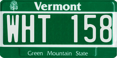 VT license plate WHT158