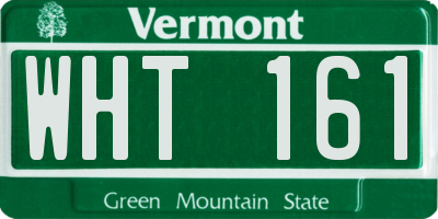 VT license plate WHT161