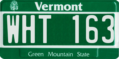 VT license plate WHT163