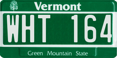 VT license plate WHT164