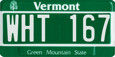 VT license plate WHT167