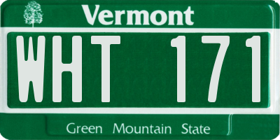 VT license plate WHT171