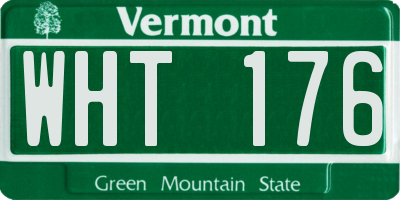VT license plate WHT176