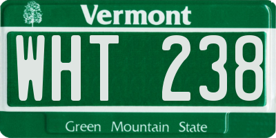 VT license plate WHT238
