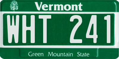 VT license plate WHT241