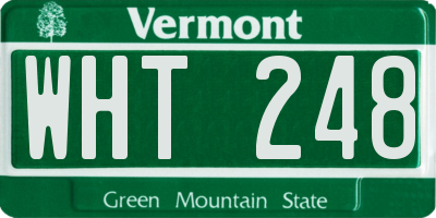 VT license plate WHT248