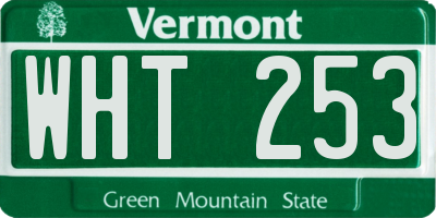 VT license plate WHT253