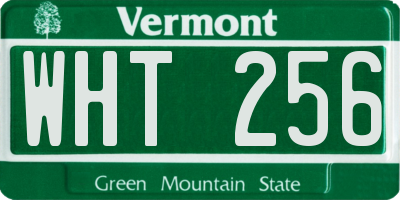 VT license plate WHT256