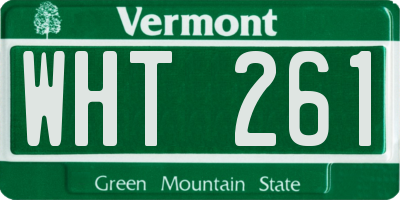VT license plate WHT261