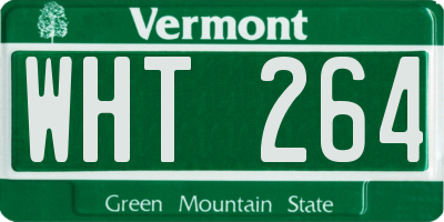 VT license plate WHT264