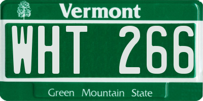 VT license plate WHT266