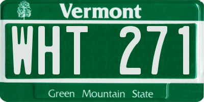 VT license plate WHT271