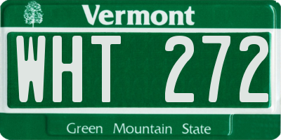 VT license plate WHT272