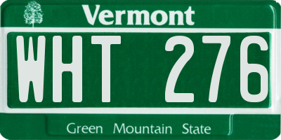VT license plate WHT276