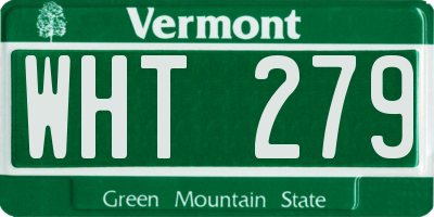 VT license plate WHT279