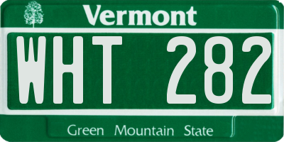 VT license plate WHT282