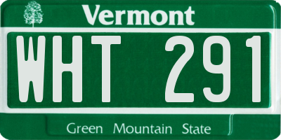 VT license plate WHT291