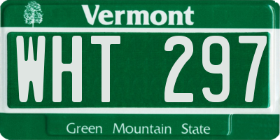 VT license plate WHT297