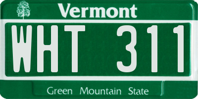 VT license plate WHT311