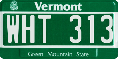 VT license plate WHT313