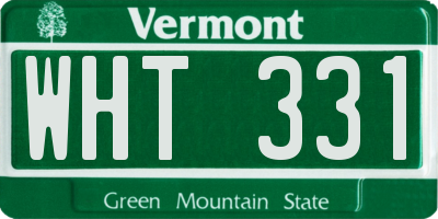 VT license plate WHT331