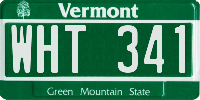 VT license plate WHT341