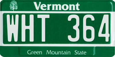 VT license plate WHT364