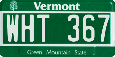 VT license plate WHT367