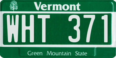 VT license plate WHT371