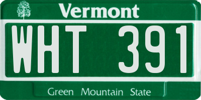 VT license plate WHT391