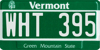 VT license plate WHT395
