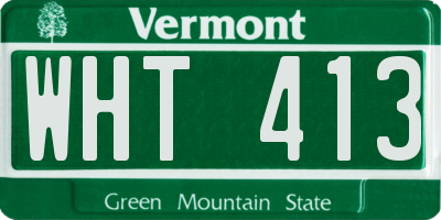 VT license plate WHT413